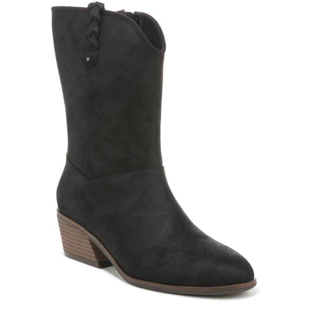 Dr. Scholl's Shoes Womens Layla Black Faux Leather Mid-Calf Boots Shoes NWT